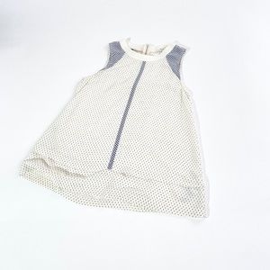 Madewell silk black and white tank blouse